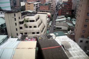 台湾のホテルから見た景色